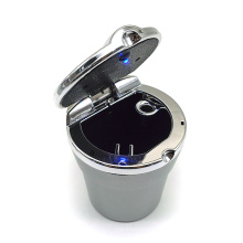 Blue LED Light Indicator Car Cigarette Ash Tray Smokeless Vehicle Cigar Ashtray with Lid for Car Cup Holder